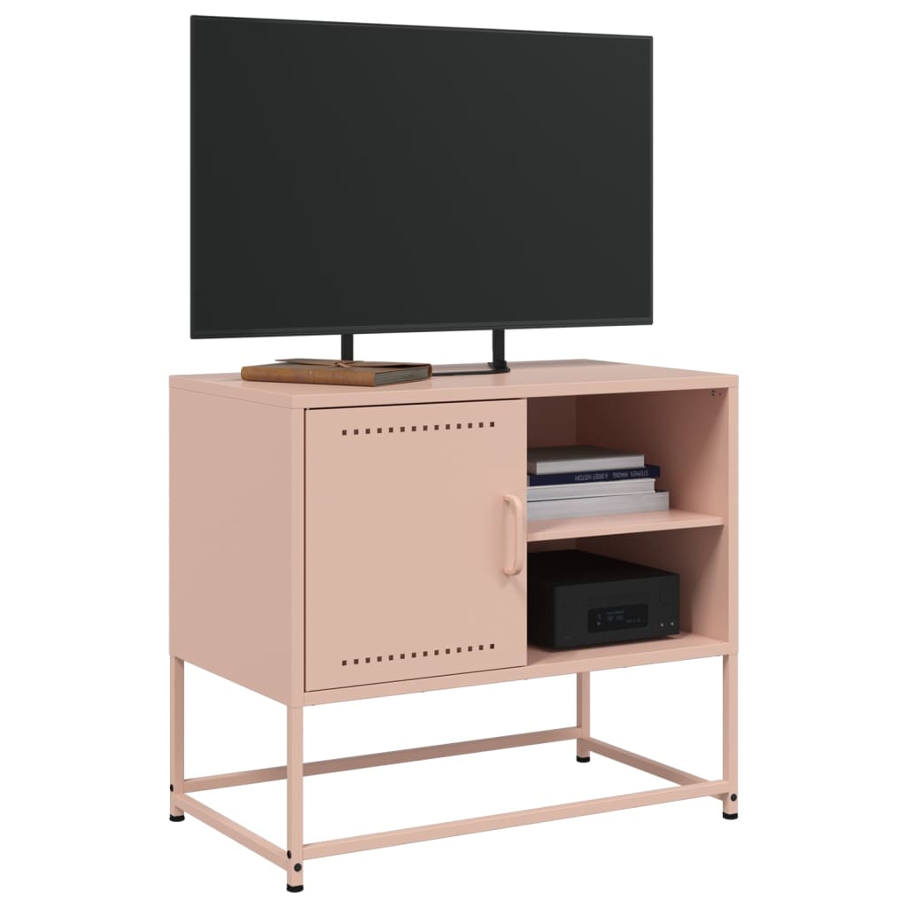 vidaXL TV-skåp rosa 68x39x60,5 cm stål