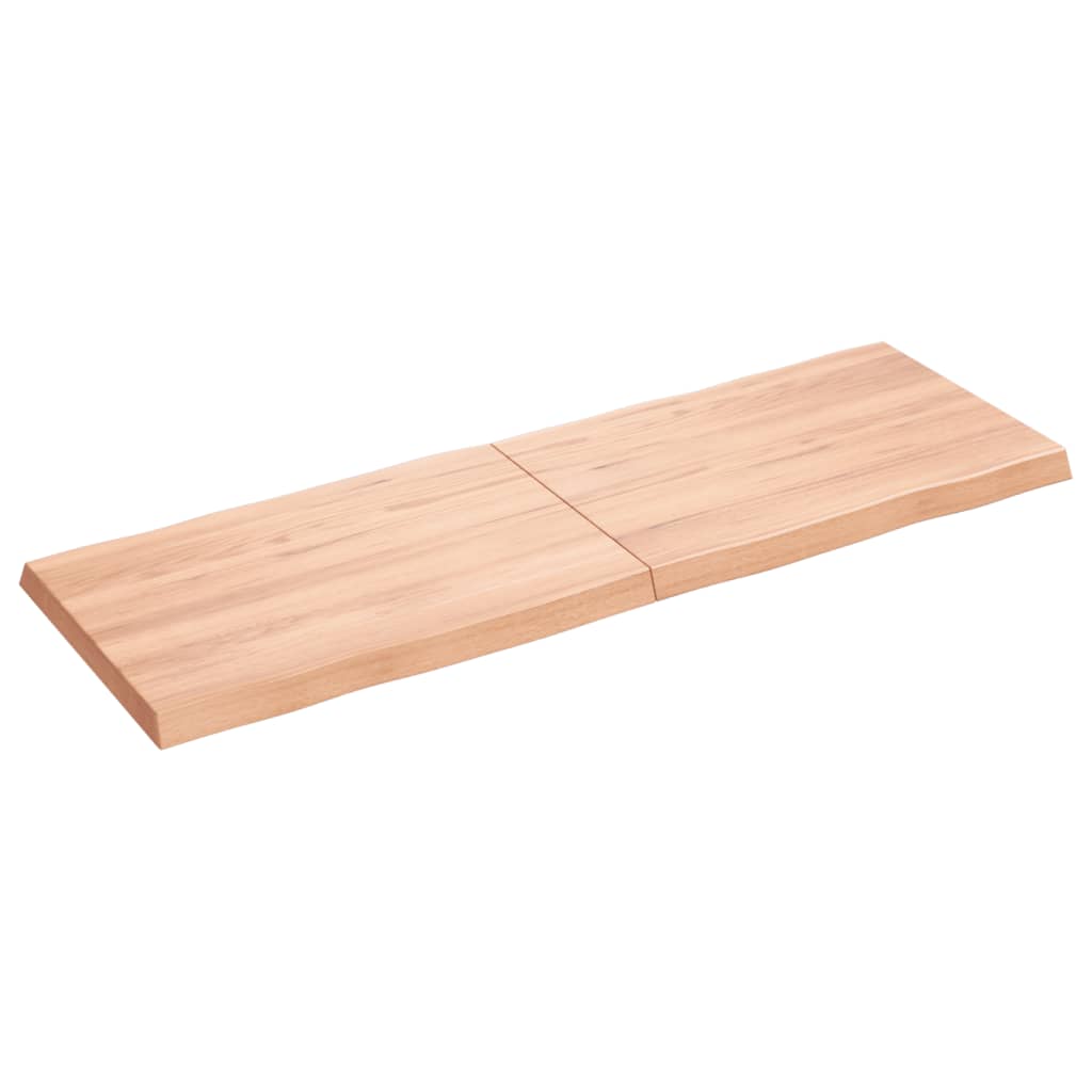 vidaXL Bordsskiva ljusbrun 120x40x(2-4) cm massivt trä levande kant