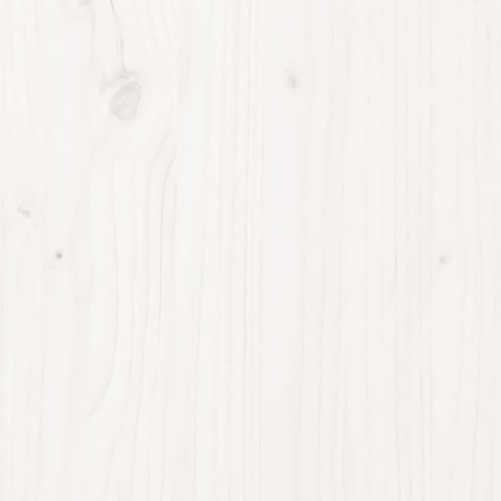 vidaXL Sängram för barnsäng vit 2x(80x160) cm massiv furu