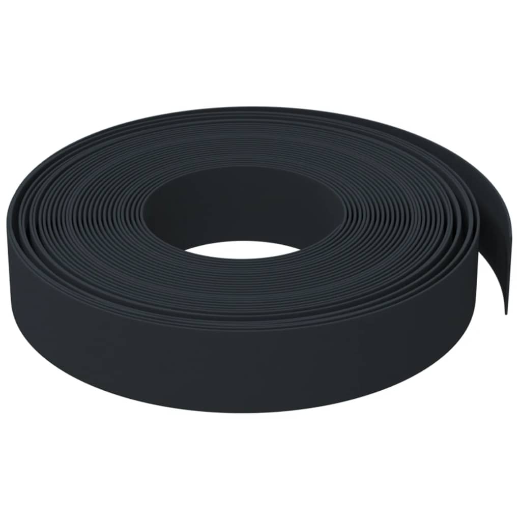 vidaXL Rabattkant svart 10 m 10 cm polyeten