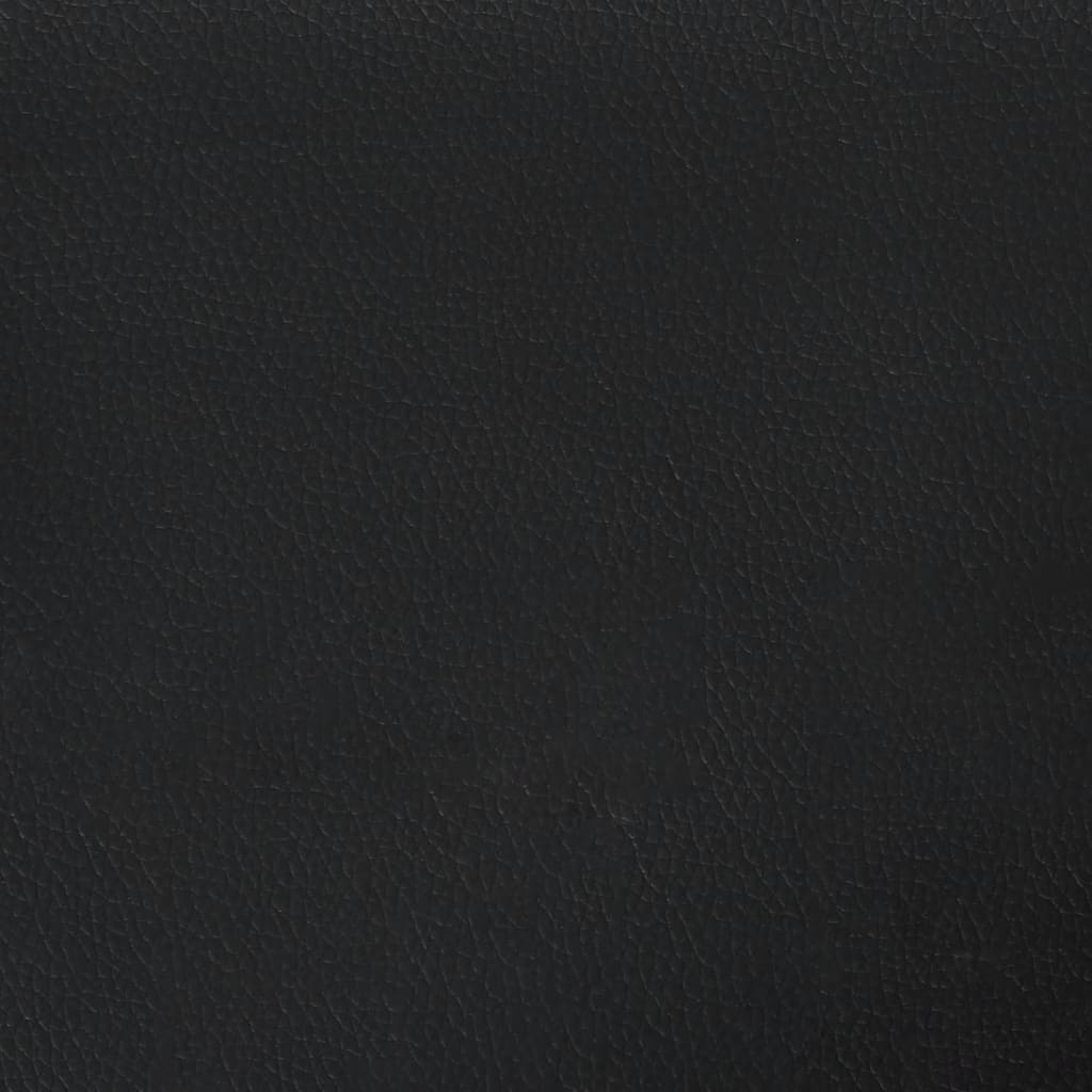 vidaXL Sängram med huvudgavel svart och vit 180x200 cm konstläder