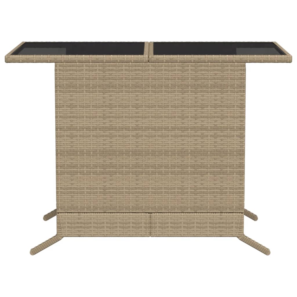 vidaXL Bistrogrupp med dynor 3 delar beige konstrotting