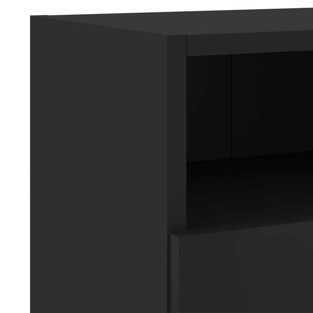 vidaXL Väggmonterad tv-bänk 2 st svart 60x30x30 cm konstruerat trä