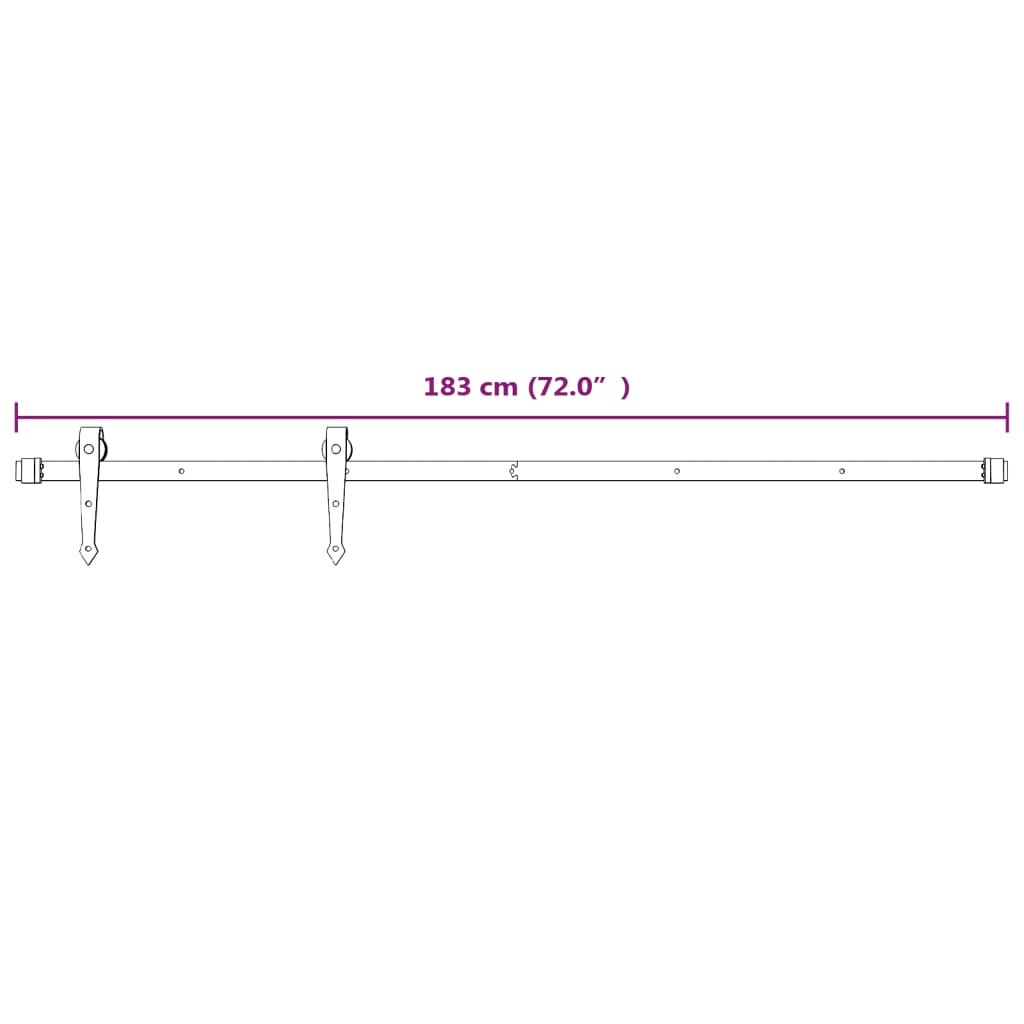 vidaXL Skjutdörr med beslag 90x210 cm massiv furu