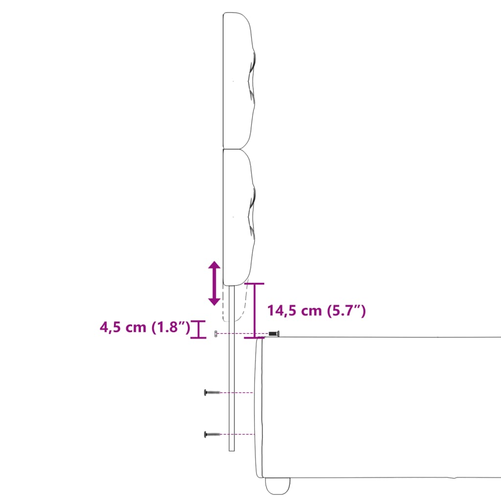 vidaXL Ramsäng med madrass mörkgrå 80x200 cm tyg