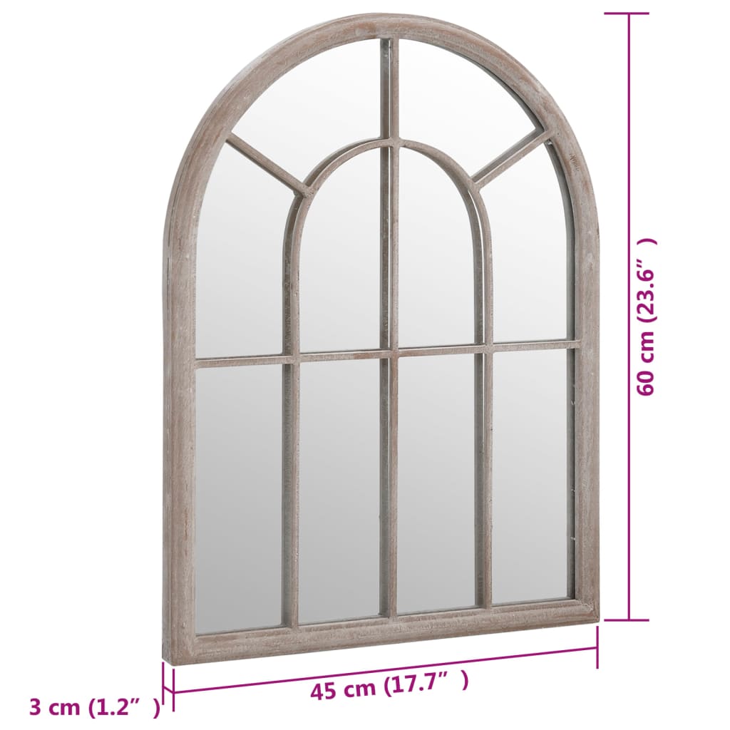 vidaXL Spegel sandfärgad 60x45 cm järn för inomhusbruk