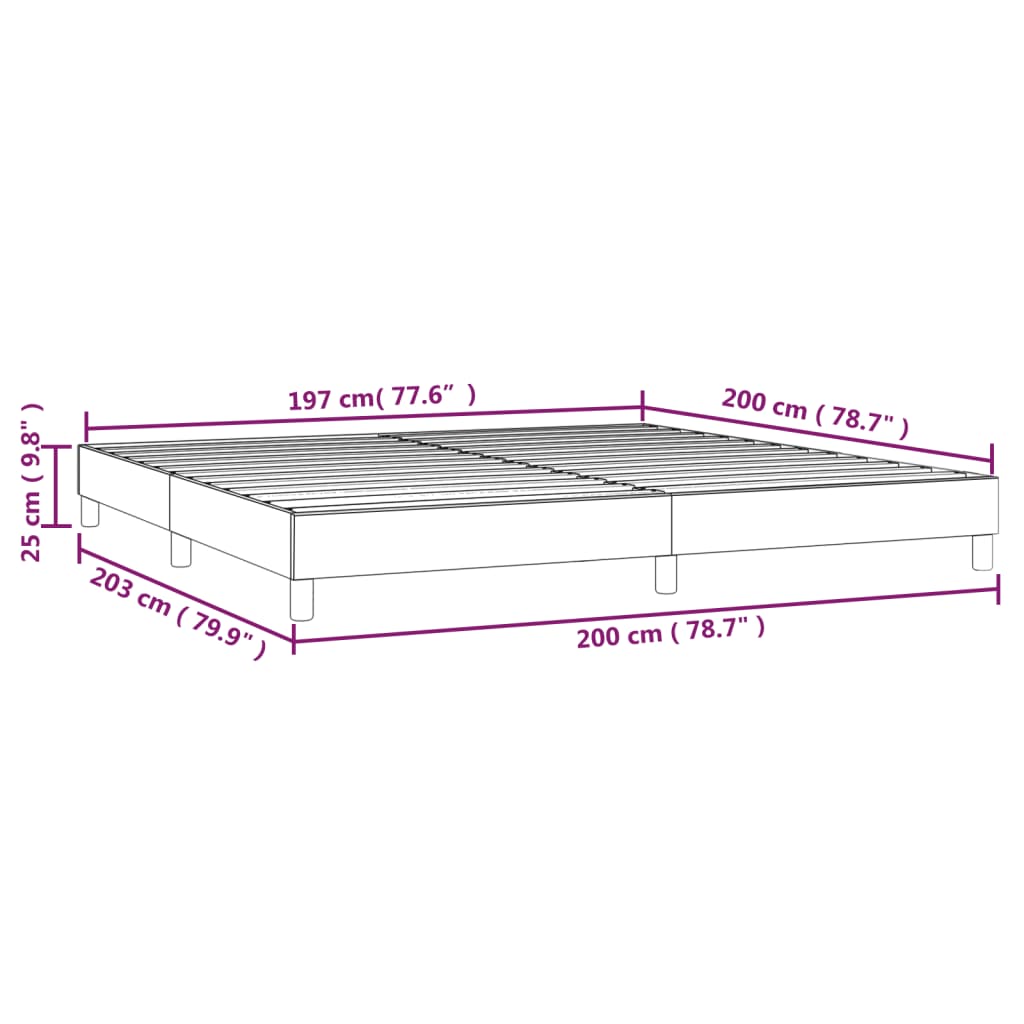 vidaXL Sängram brun 200x200 cm konstläder