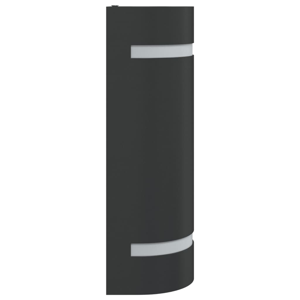 vidaXL Utomhusvägglampor 2 st svart gjuten aluminium