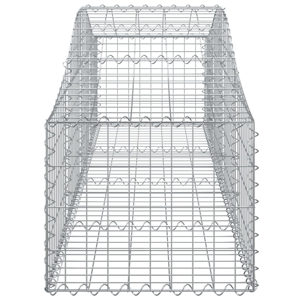 vidaXL Gabioner bågformade 4 st 200x50x40/60 cm galvaniserat järn