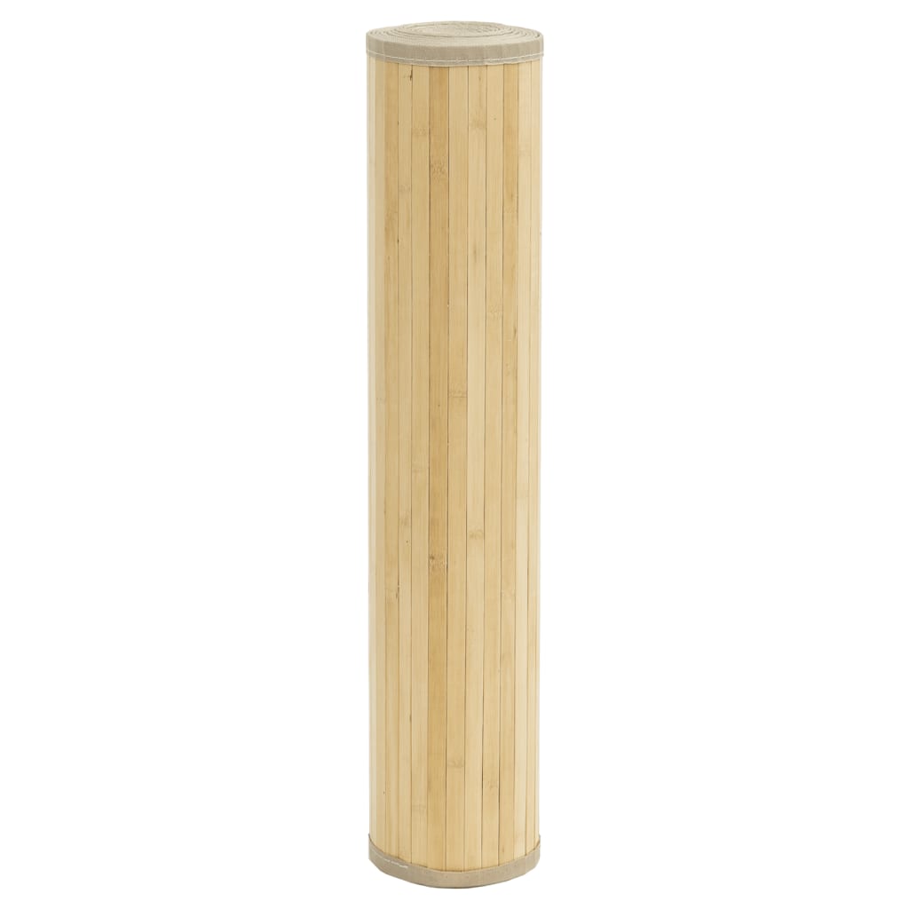 vidaXL Matta rektangulär ljus naturlig 100x400 cm bambu