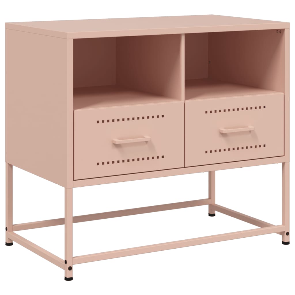 vidaXL TV-skåp rosa 68x39x60,5 cm stål