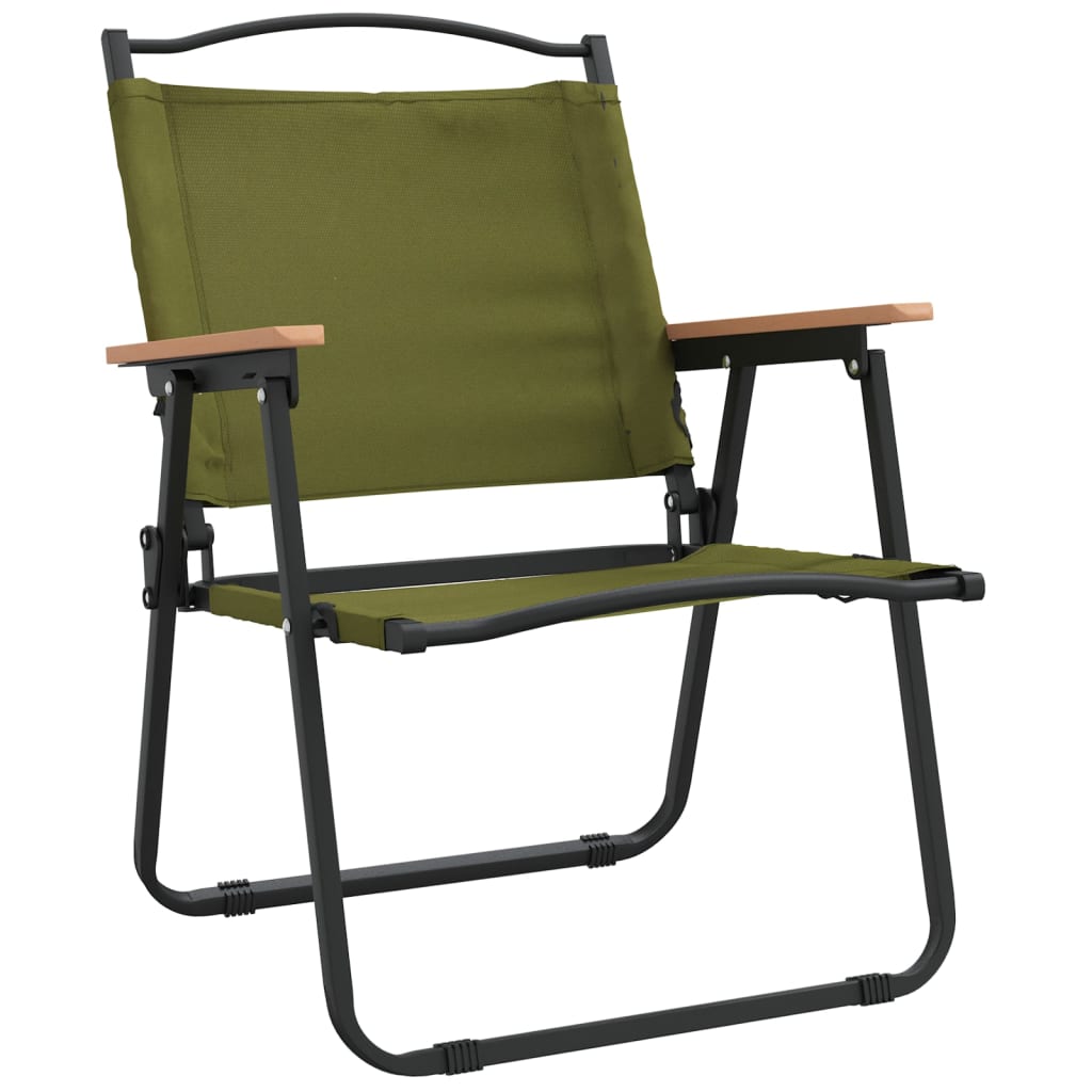 vidaXL Campingstolar 2 st grön 54x55x78 cm oxfordtyg