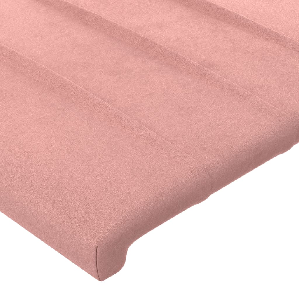 vidaXL Sänggavel rosa 100 x 5 x 78/88 cm sammet