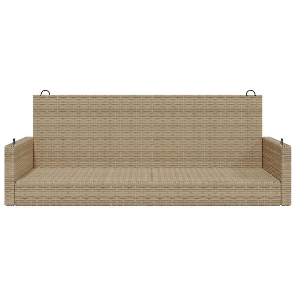 vidaXL Gungbänk beige 119x56x48 cm konstrotting