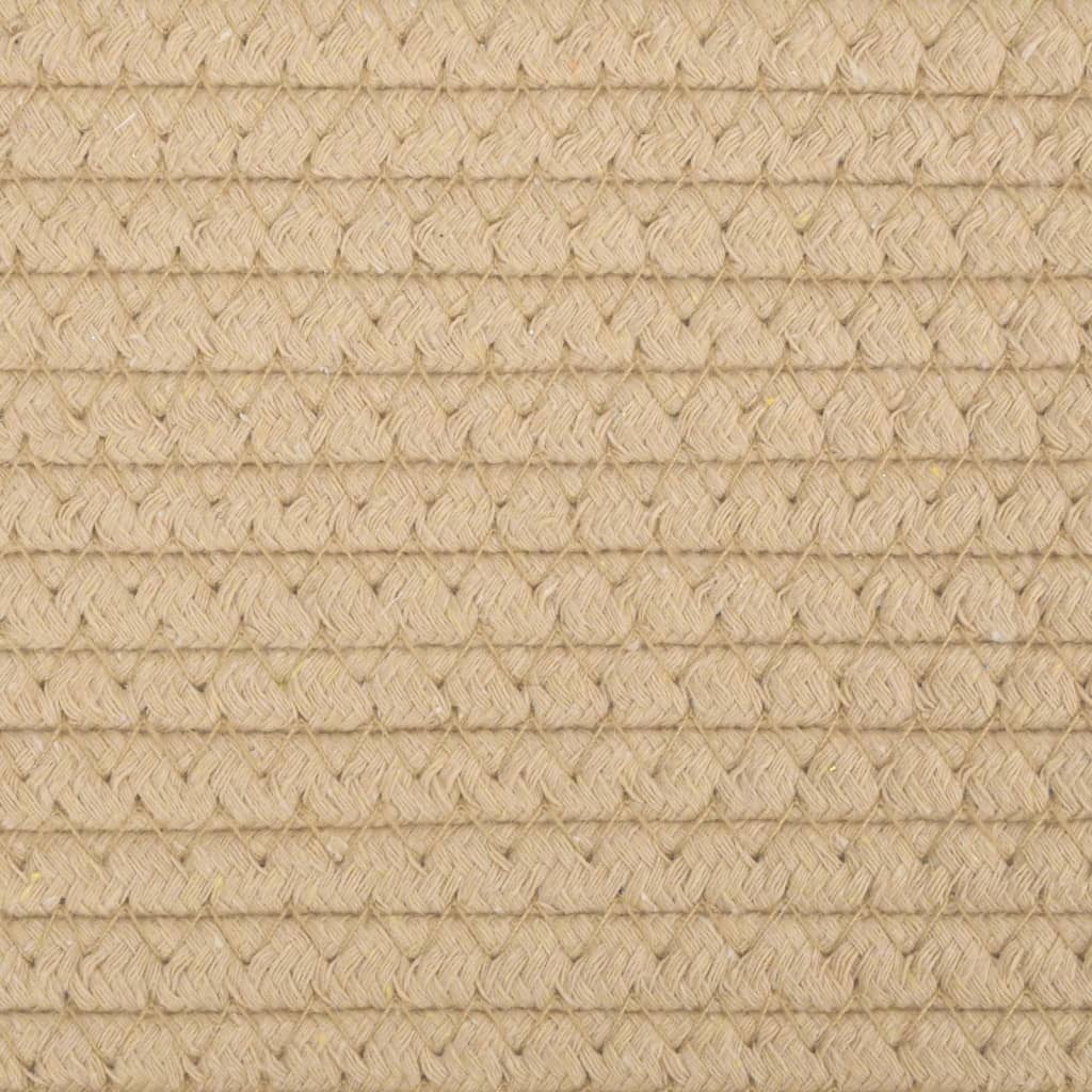 vidaXL Förvaringskorg beige och vit Ø40x35 cm bomull