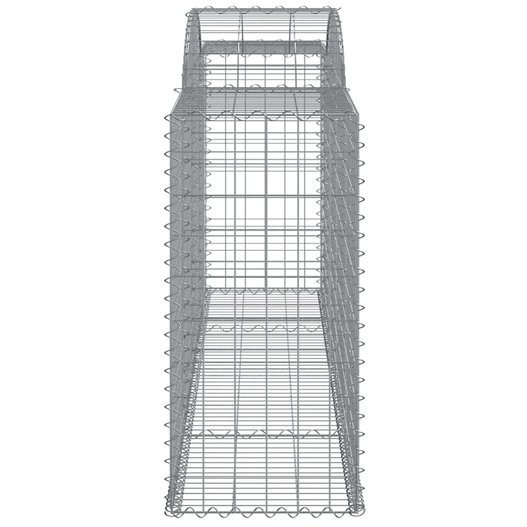 vidaXL Gabioner bågformade 7 st 300x50x100/120 cm galvaniserat järn