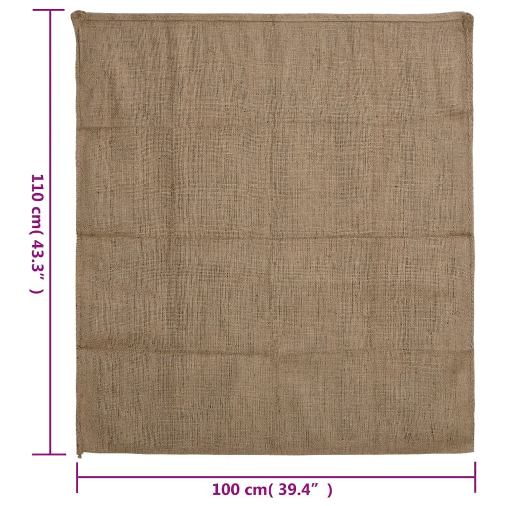 vidaXL Jutesäckar 5 st 100x110 cm 100% jute 340 gsm