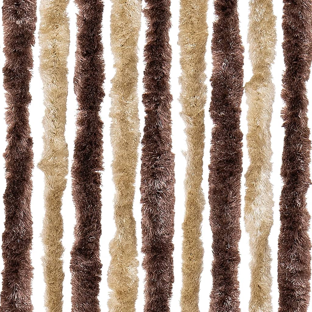 vidaXL Insektsdraperi beige och ljusbrun 56x185 cm chenille