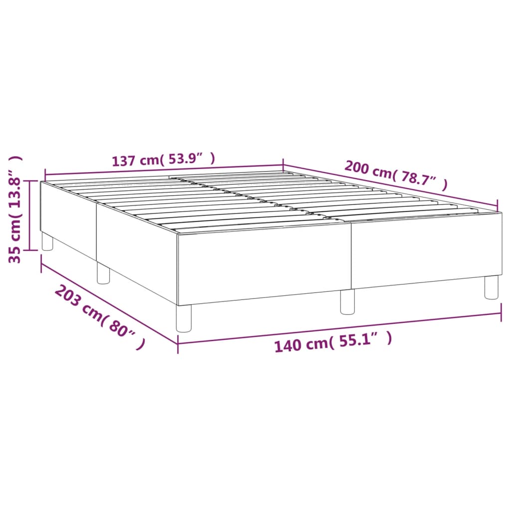 vidaXL Sängram vit 140x200 cm konstläder