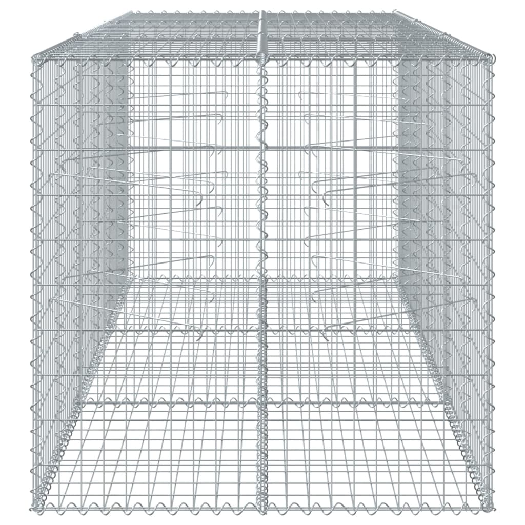 vidaXL Gabionkorg med skydd 300x100x100 cm galvaniserat järn