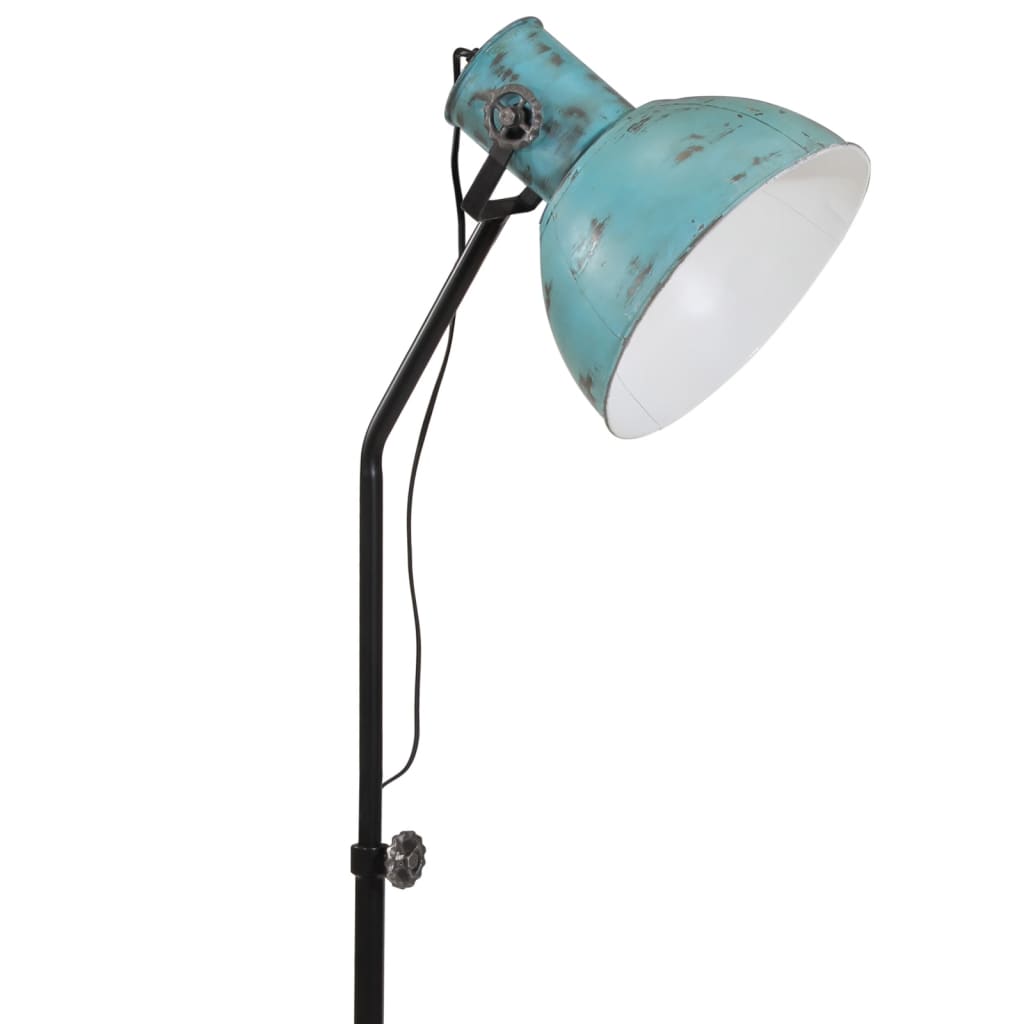 vidaXL Golvlampa 25 W nött blå 30x30x90-150 cm E27