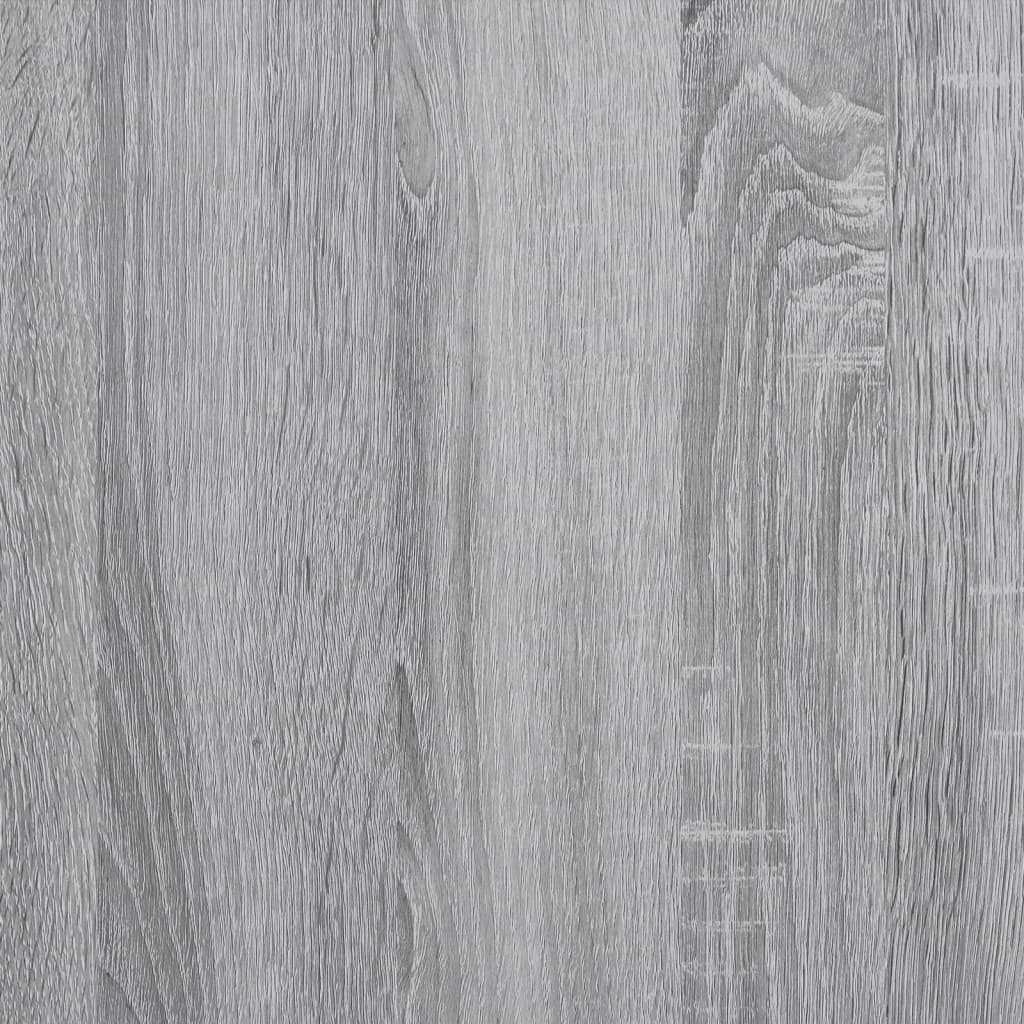 vidaXL Sängram grå sonoma 200x200 cm konstruerad trä