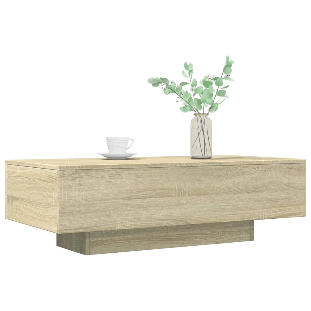 vidaXL Soffbord sonoma ek 100x49,5x31 cm konstruerat trä