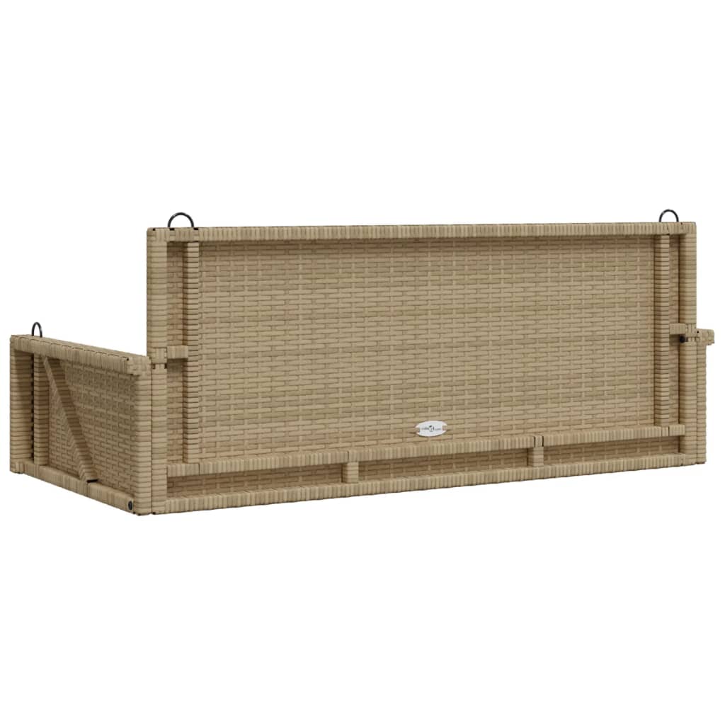 vidaXL Gungbänk beige 119x56x48 cm konstrotting