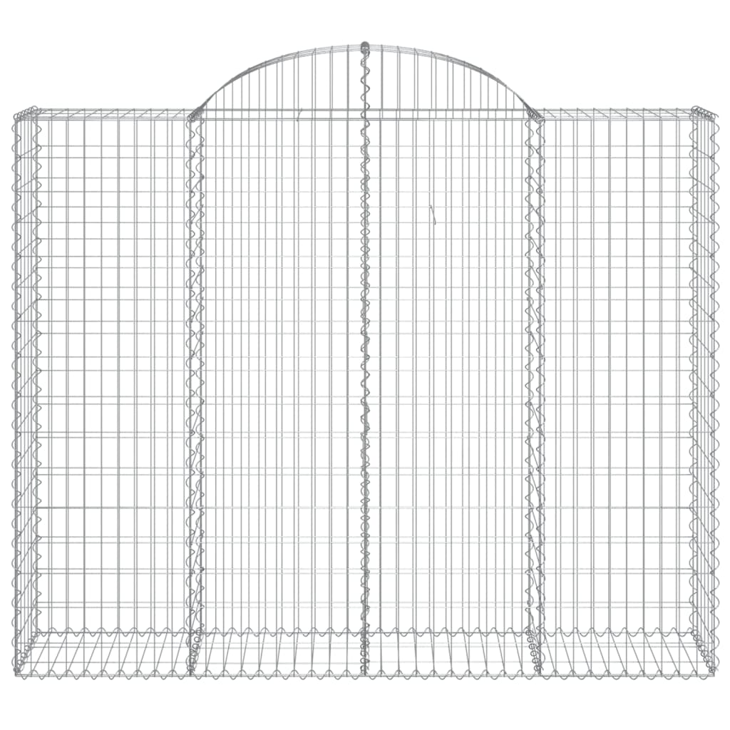 vidaXL Gabioner bågformade 20 st 200x50x160/180 cm galvaniserat järn