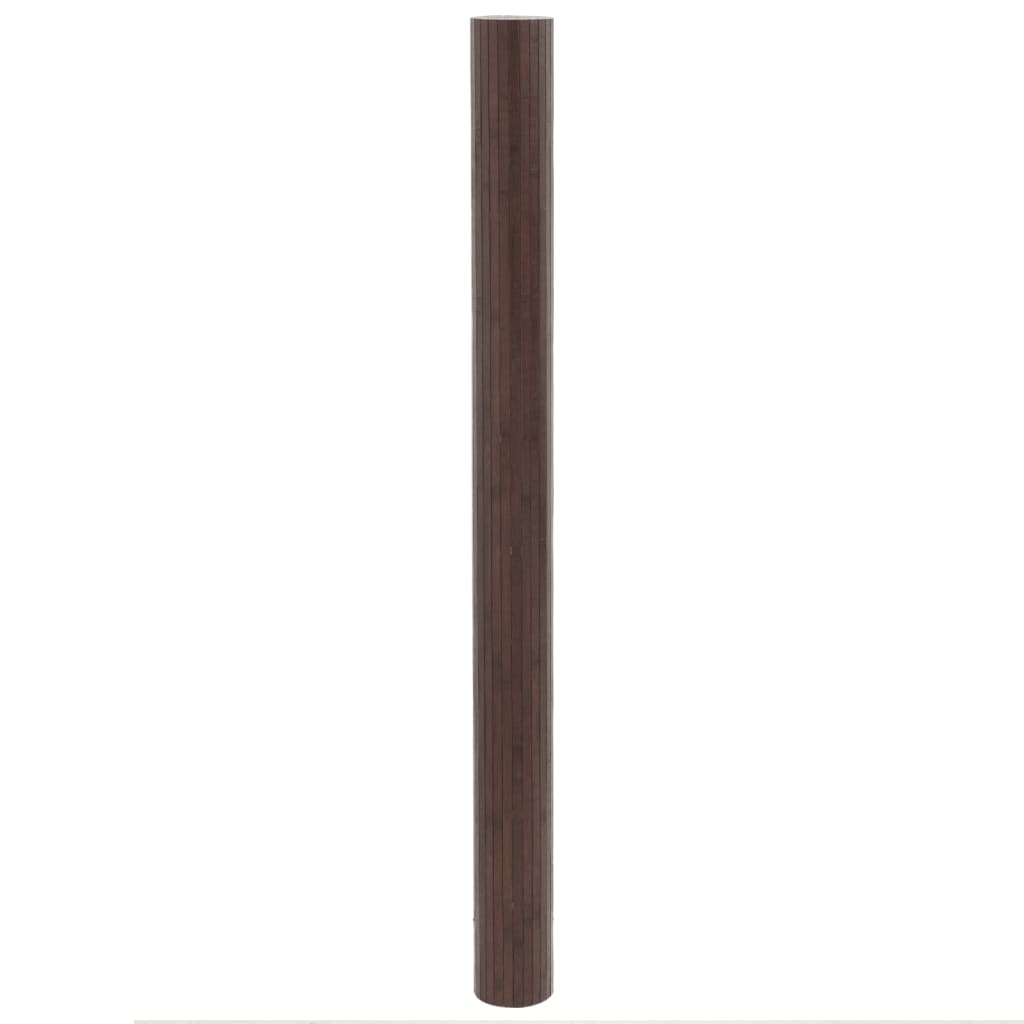vidaXL Matta rektangulär mörkbrun 80x400 cm bambu