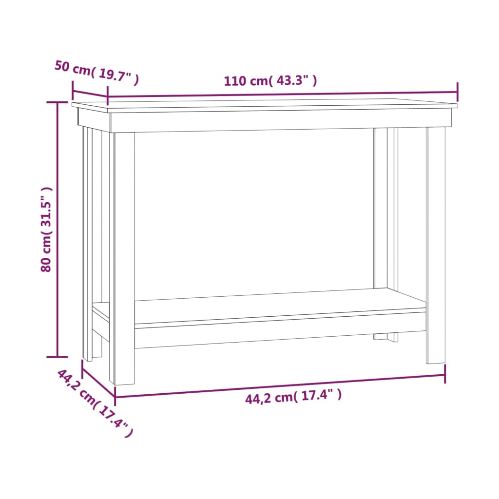 vidaXL Skobänk honungsbrun 110x50x80 cm massiv furu