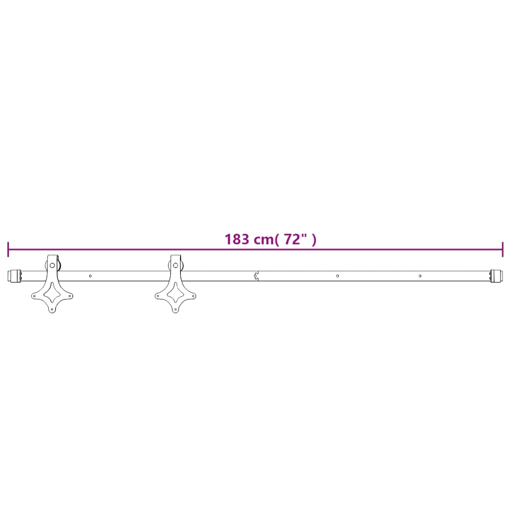 vidaXL Skjutdörr med beslag 70x210 cm massiv furu