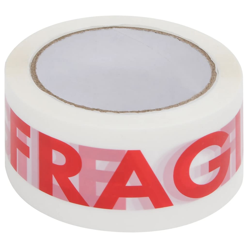 vidaXL Förpackningstejp 36 st FRAGILE vit 48 mm x 66 m