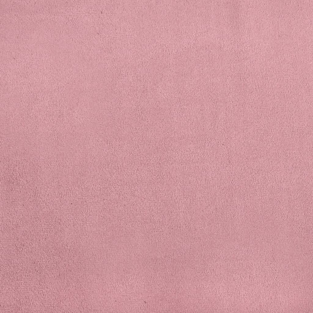 vidaXL Dagbädd utdragbar rosa 100x200 cm sammet