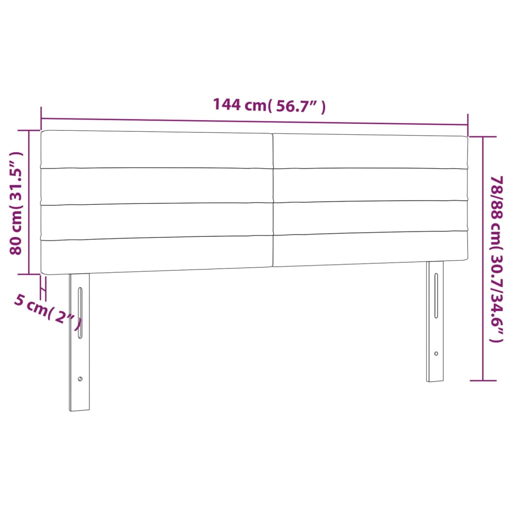 vidaXL Huvudgavlar 2 st mörkgrå 72x5x78/88 cm sammet