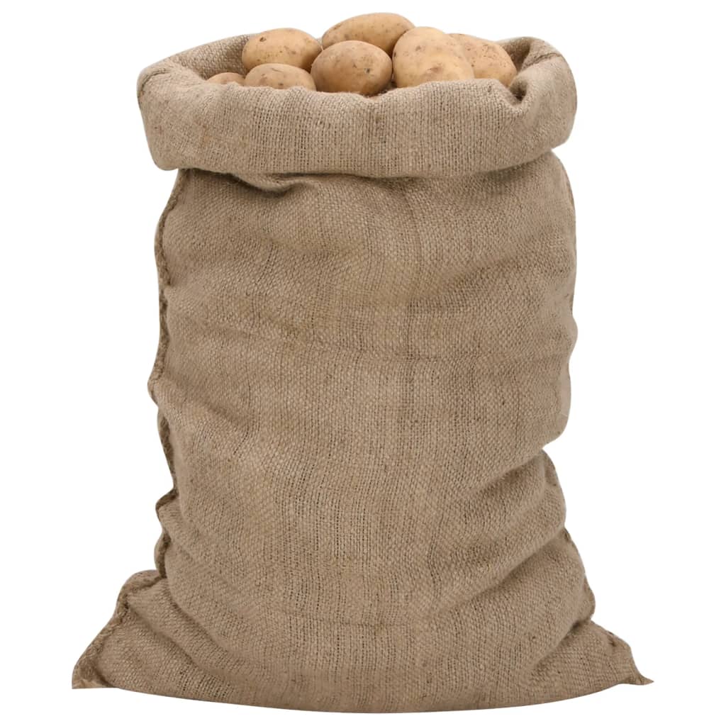 vidaXL Jutesäckar 10 st 60x105 cm 100% jute 340 gsm