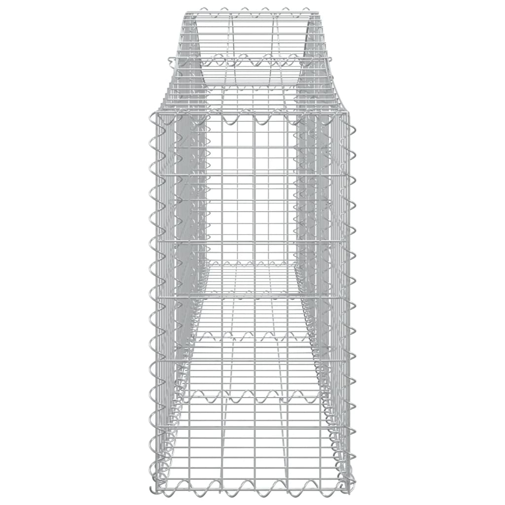 vidaXL Gabioner bågformade 8 st 200x30x60/80 cm galvaniserat järn