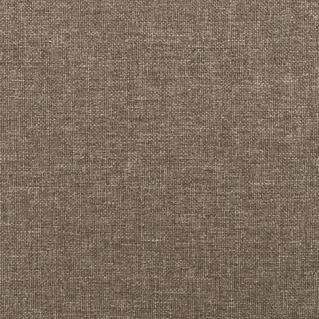 vidaXL Ramsäng med madrass taupe 90x200 cm tyg