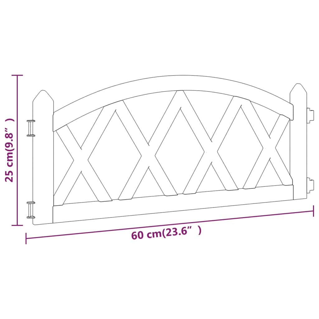 vidaXL Rabattkanter 17 st röd 10 mm PP