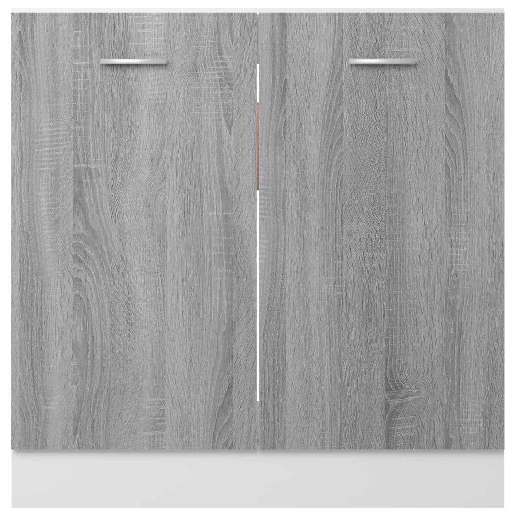 vidaXL Underskåp för diskho grå sonoma 80x46x81,5 cm konstruerat trä