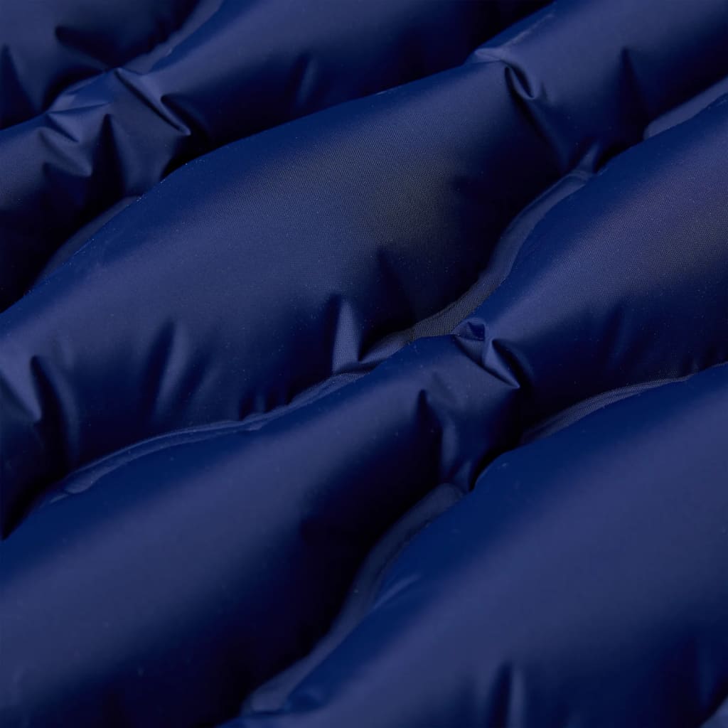 vidaXL Självuppblåsande campingmadrass med kudde 1 person blå