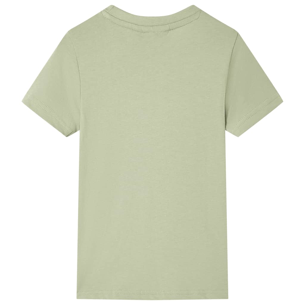 T-shirt med korta ärmar för barn ljus khaki 104