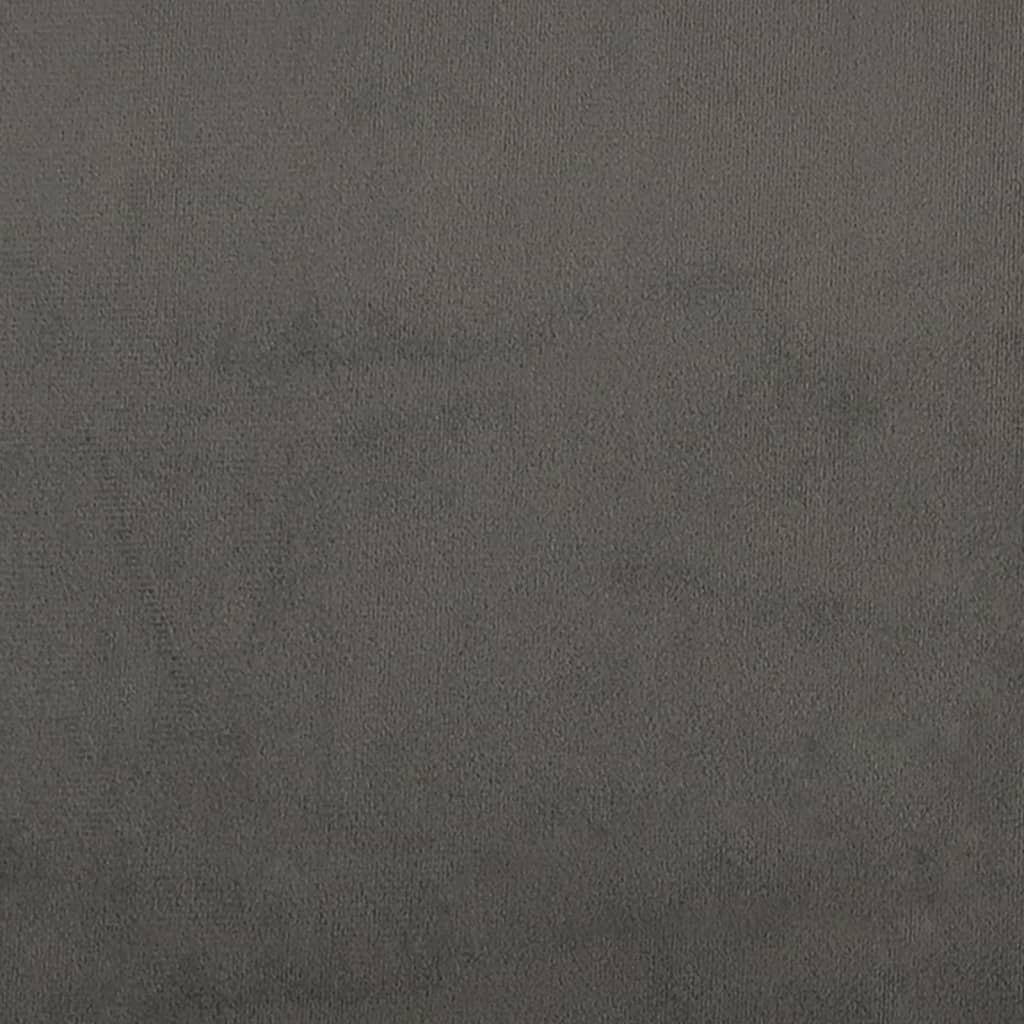 vidaXL Sänggavel med kanter mörkgrå 103x16x78/88 cm sammet
