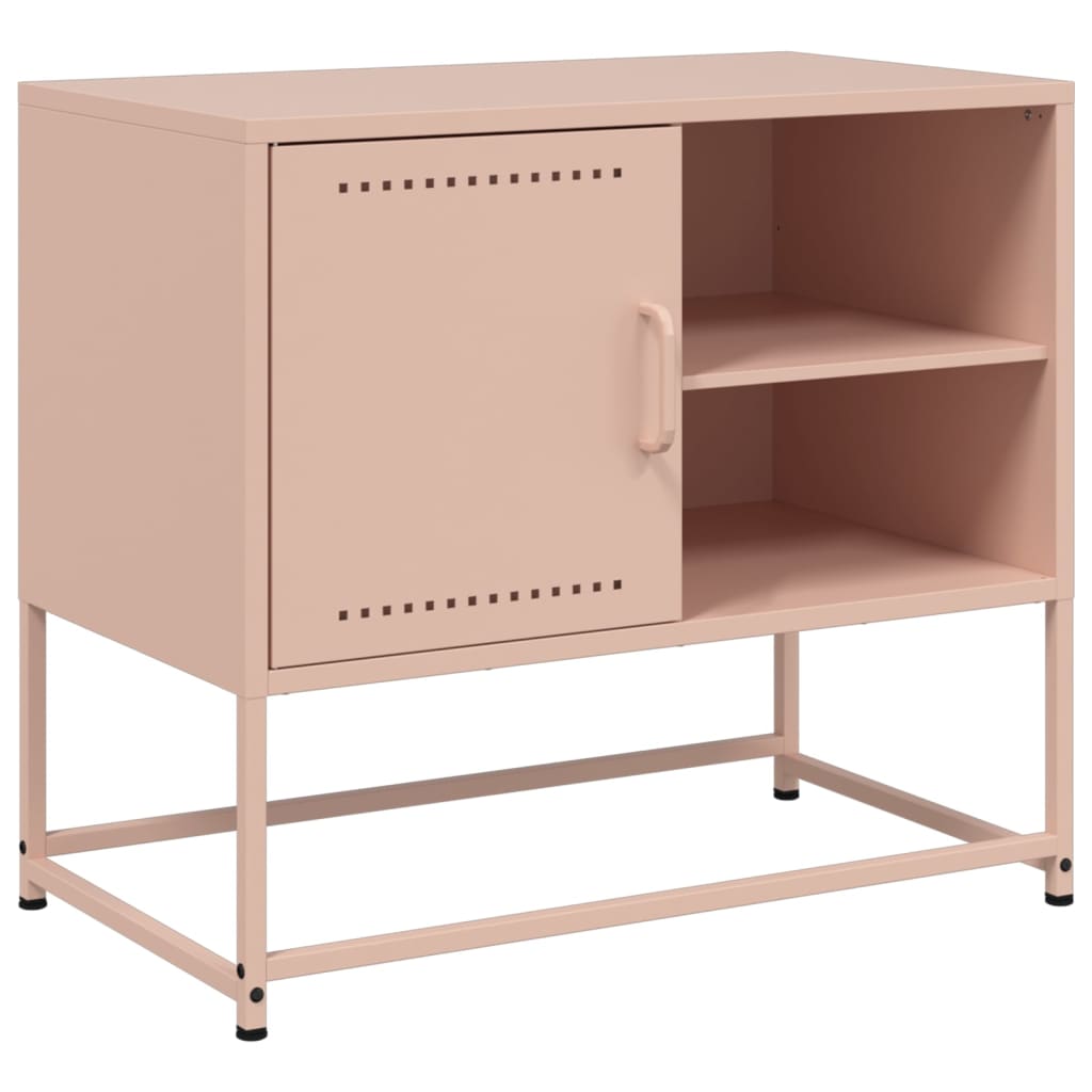 vidaXL TV-skåp rosa 68x39x60,5 cm stål