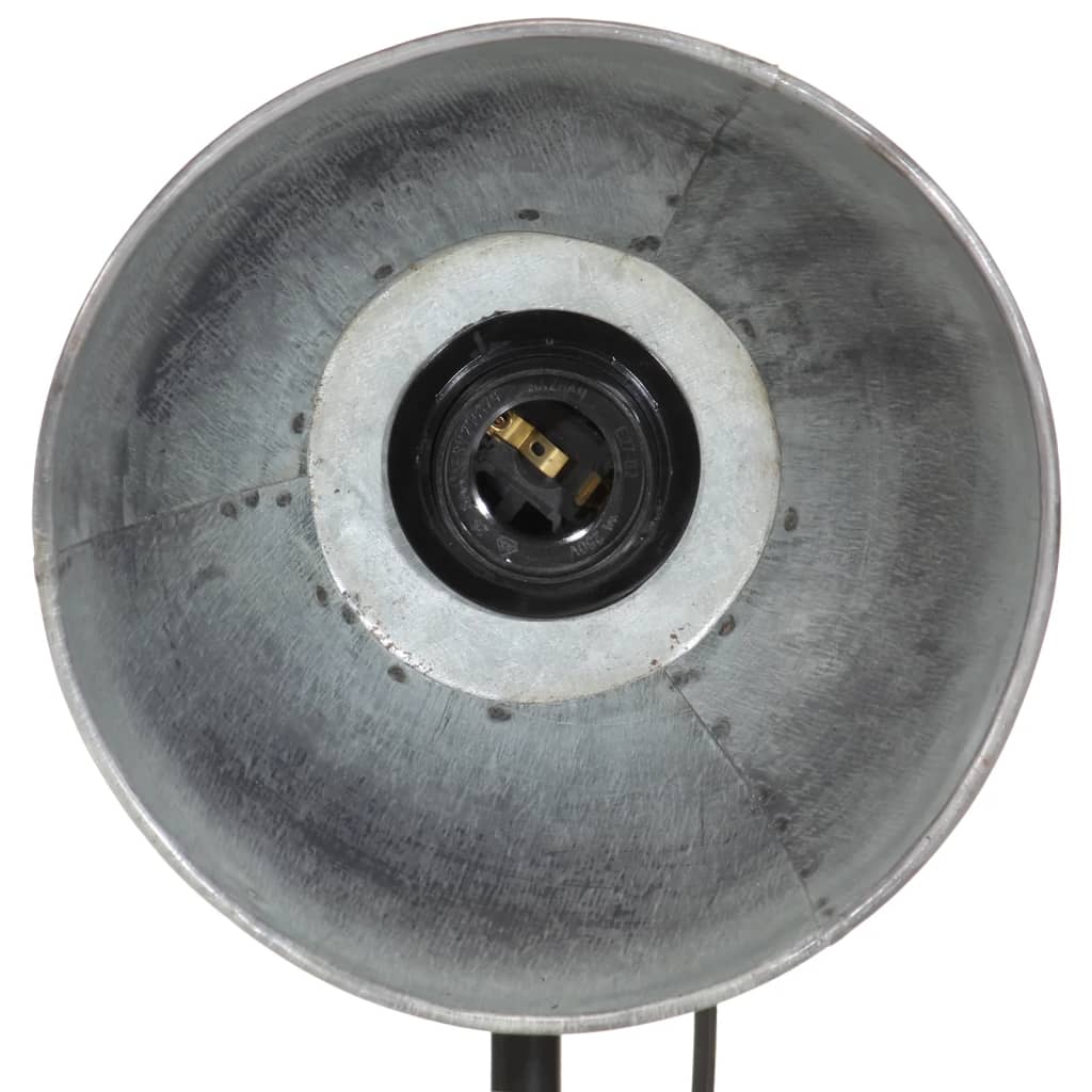 vidaXL Skrivbordslampa 25 W vintage silver 17x17x50 cm E27