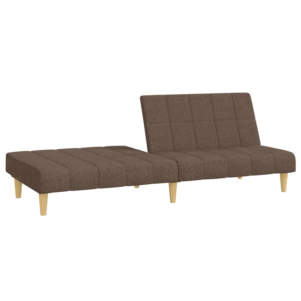 vidaXL Bäddsoffa 2-sits taupe tyg