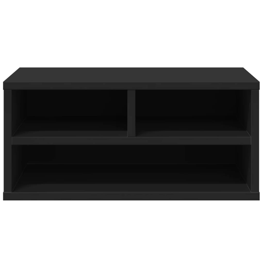 vidaXL Skrivarställ svart 49x40x22,5 cm konstruerat trä