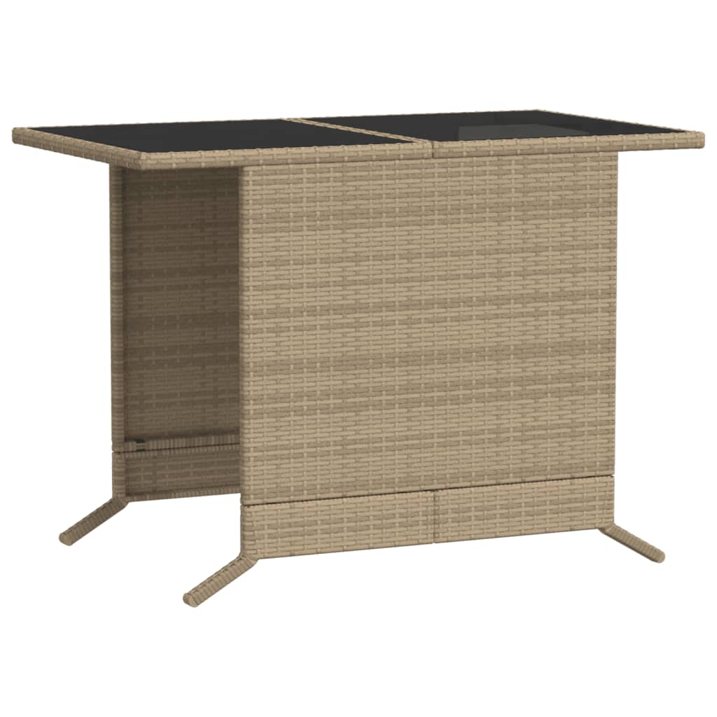 vidaXL Bistrogrupp med dynor 3 delar beige konstrotting