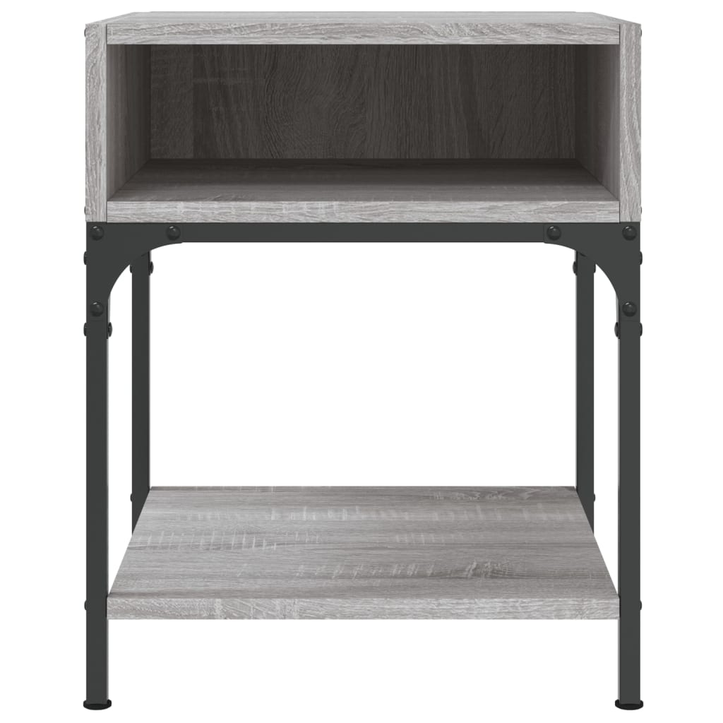 vidaXL Sängbord 2 st grå sonoma 40x41x50 cm konstruerat trä