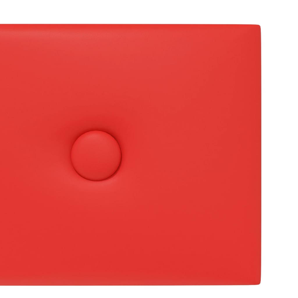 vidaXL Väggpaneler 12 st röd 60x15 cm konstläder 1,08 m²